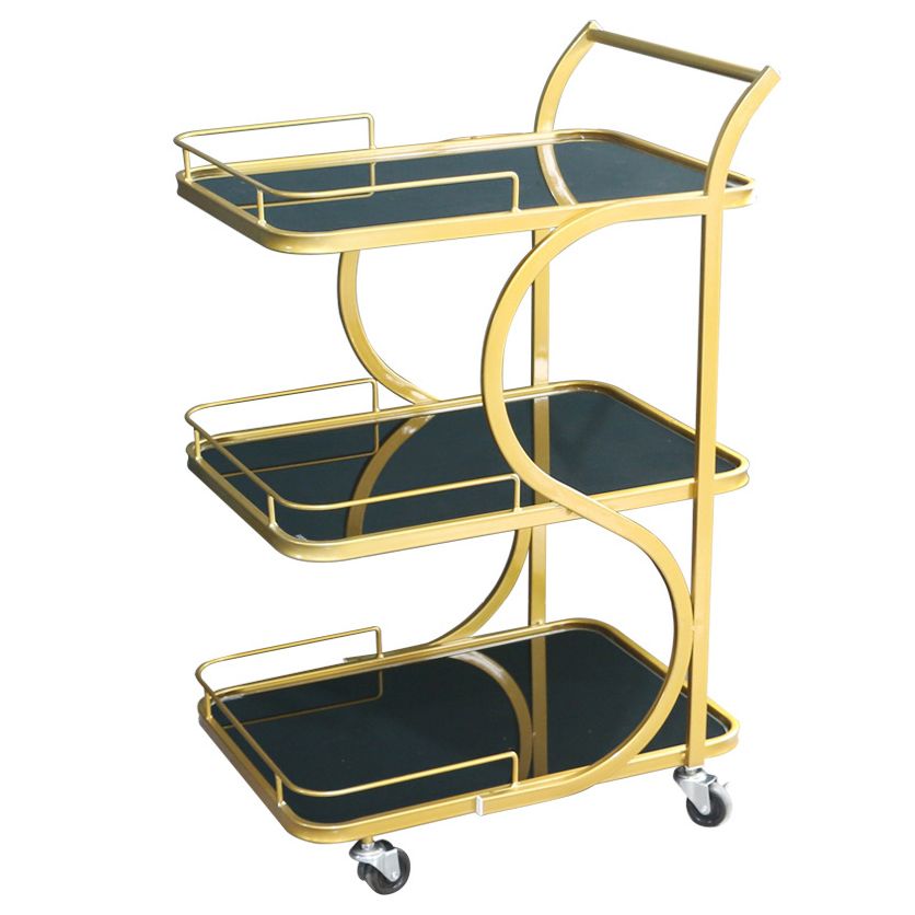 33.07 "高く現代的な長方形の準備テーブルキッチン用のローリングメタル準備テーブル