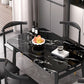 Black Dining Table Rectangle Dining Table for Kitchen Dining Room
