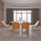 Sintered Stone Top White Table for Restaurant Modern Oval Table with Double Pedestal Clearhalo 'Dining Tables & Seating' 'Dining Tables' 'dining_table' 'furn' 'furn_dining_table' 'Furniture' 'furniture_dining_table' 'Kitchen & Dining Furniture' 'kitchen' 'kitchen_dining_table' 1200x1200_1d87c208-9a8a-4bcf-be72-056ca5d659d7