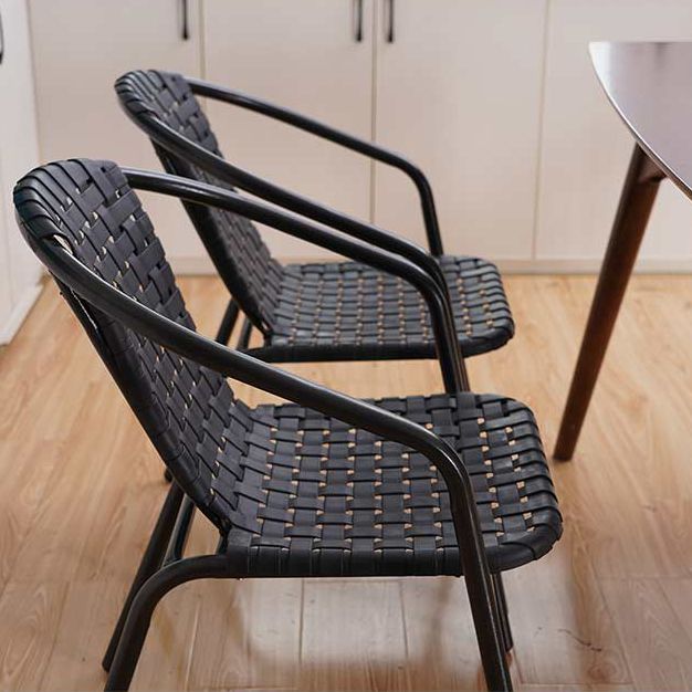 Eigentijdse stijl armstoel plastic dineren accentstoel voor eetkamer