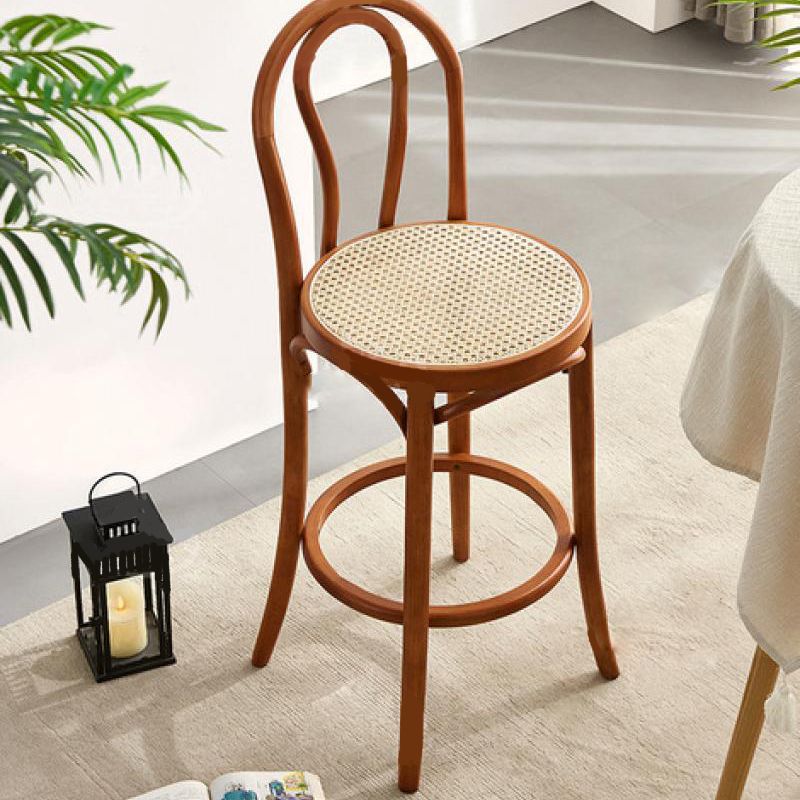 Taburete de bar de 4 patas Taburetes de madera de estilo industrial con altura de mostrador