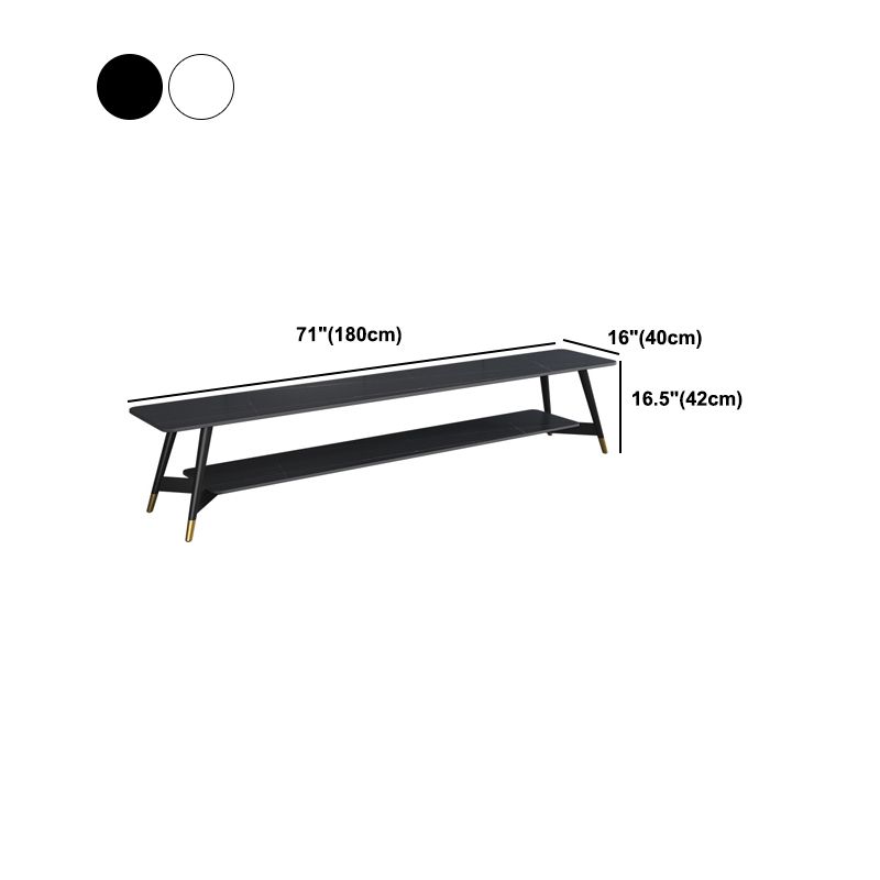 Moderno Style Stone TV Stand de TV en blanco y negro Gabinete de televisión de almacenamiento