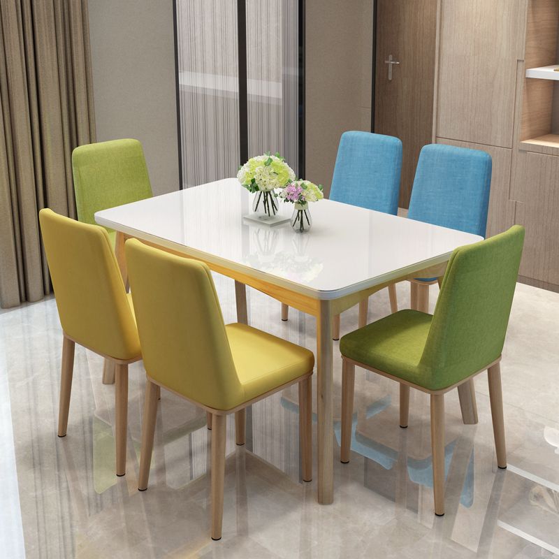 1/5/7 pezzi a forma di rettangolo moderno mobili per mobili da pranzo