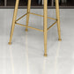 Mesa de comedor de madera maciza Glam, mesa de comedor con pedestal fijo y base de metal