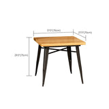 Rectangle Black Base Dining Table Industrial Wood Table for Bar Clearhalo 'Dining Tables & Seating' 'Dining Tables' 'dining_table' 'furn' 'furn_dining_table' 'Furniture' 'Kitchen & Dining Furniture' 1200x1200_1d8b8365-af42-4bc1-9588-d83ebadafa77