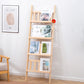 Moderne stijl solide houten boekenplank open back ladder boekenkast voor thuis