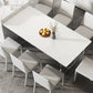 Modern Double Pedestal Dining Table Slate Dining Table for Dining Room
