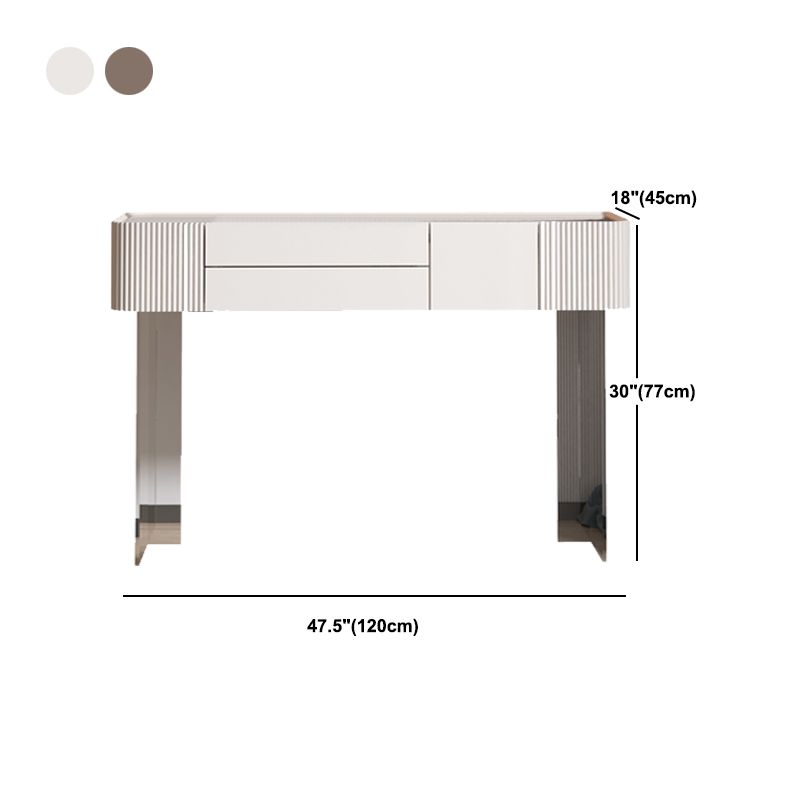 2-Drawer Contemporary Dressing Table Wooden Makeup Vanity Desk