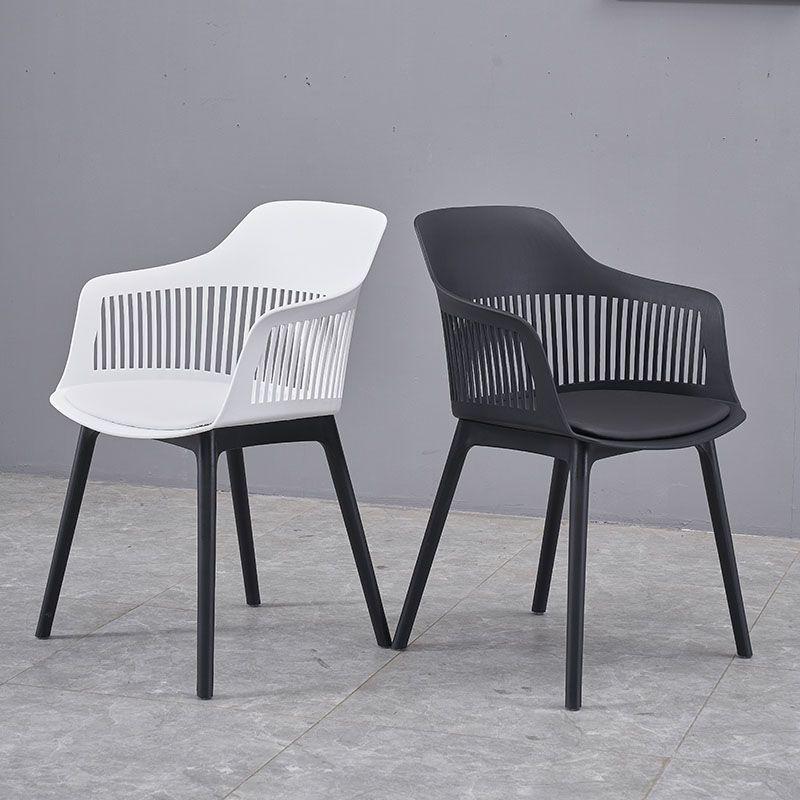 Contemporary Style Dining Chairs Plastic Arm Side Chair for Kitchen Clearhalo ' kitchen&dining_furn' 'Dining Chairs' 'Dining Tables & Seating' 'dining_chair' 'furn' 'furn_dining_chair' 'Furniture' 'furniture_dining_chair' 'Kitchen & Dining Furniture' 'kitchen' 1200x1200_1d8e5b1a-5b3a-43b7-9fc4-928e2b46106b