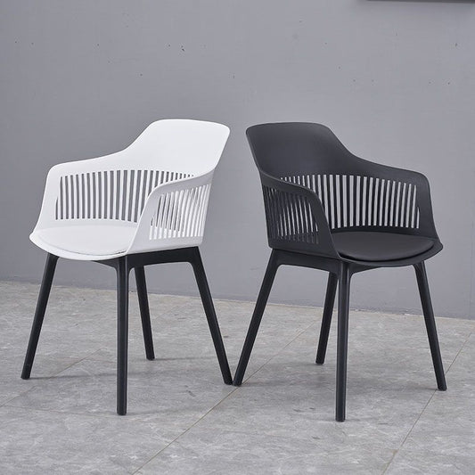 Contemporary Style Dining Chairs Plastic Arm Side Chair for Kitchen Clearhalo ' kitchen&dining_furn' 'Dining Chairs' 'Dining Tables & Seating' 'dining_chair' 'furn' 'furn_dining_chair' 'Furniture' 'furniture_dining_chair' 'Kitchen & Dining Furniture' 'kitchen' 1200x1200_1d8e5b1a-5b3a-43b7-9fc4-928e2b46106b