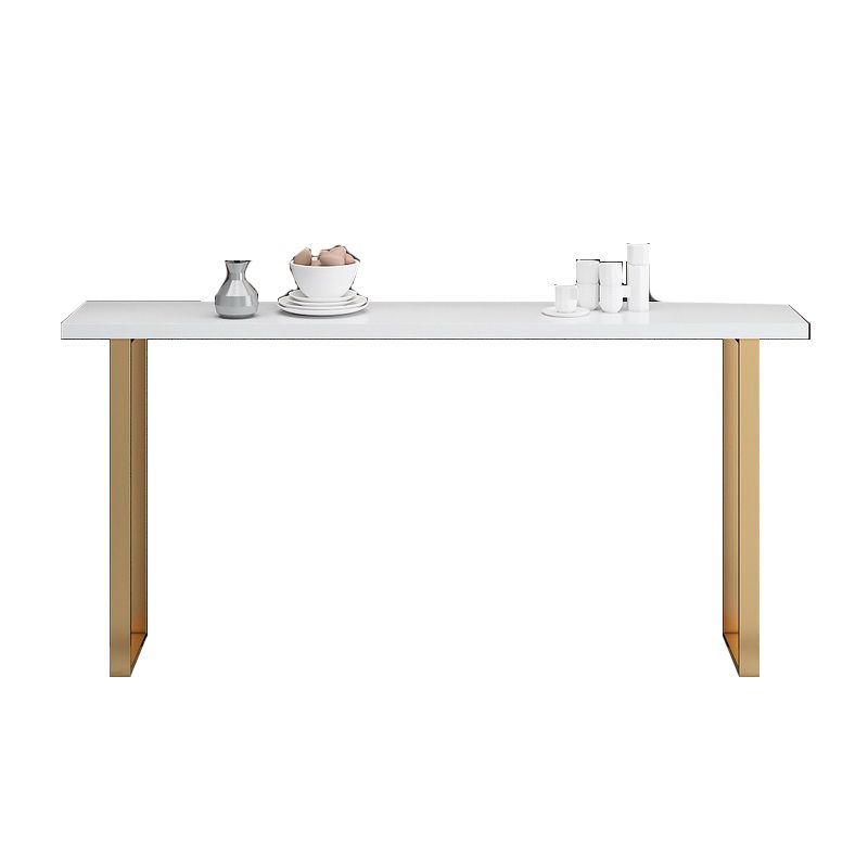 Glam Pub Height Dining Table White and Gold Counter Height Table Clearhalo 'Bar Furniture' 'Bar Tables' 'bar_tables' 'furn' 'furn_bar_tables' 'Furniture' 'Kitchen & Dining Furniture' 1200x1200_1d8f40b9-a07a-44f9-b863-5e865925305c