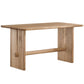 Modern Rectangle Trestle Dining Table Natural Ash Wood Table