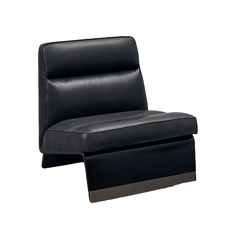 Faux Leather Parsons Chair Armless Chair for Bedroom, 31.49" Wide