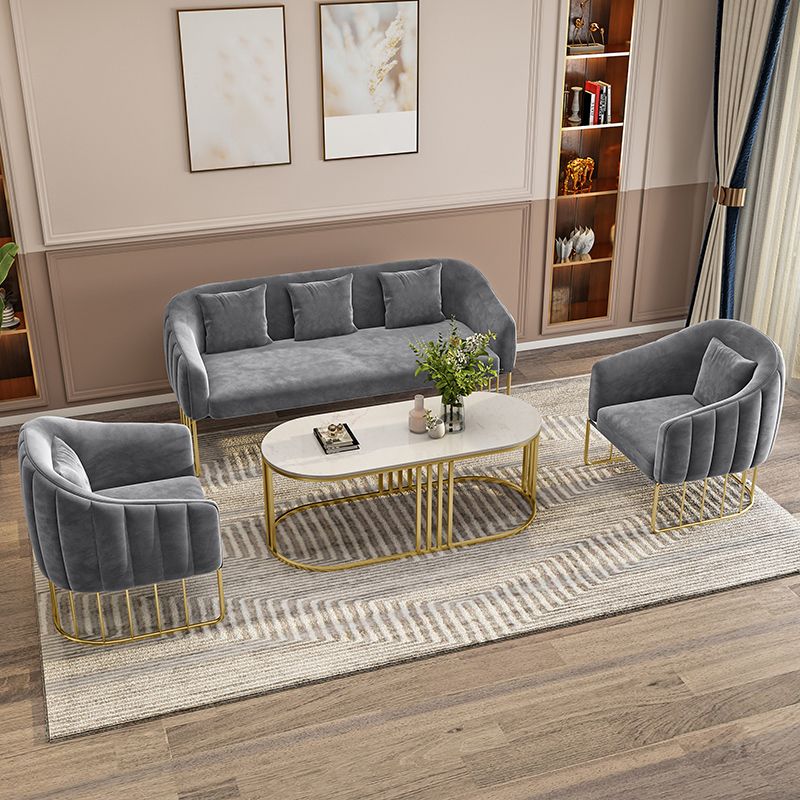 25,59 "W x 29.52" H divano a smoking in velluto divano contemporaneo divano con schiena stretta