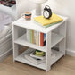 15.7" /18.8" Tall Wooden Nightstand Modern Night Stand with Shelves