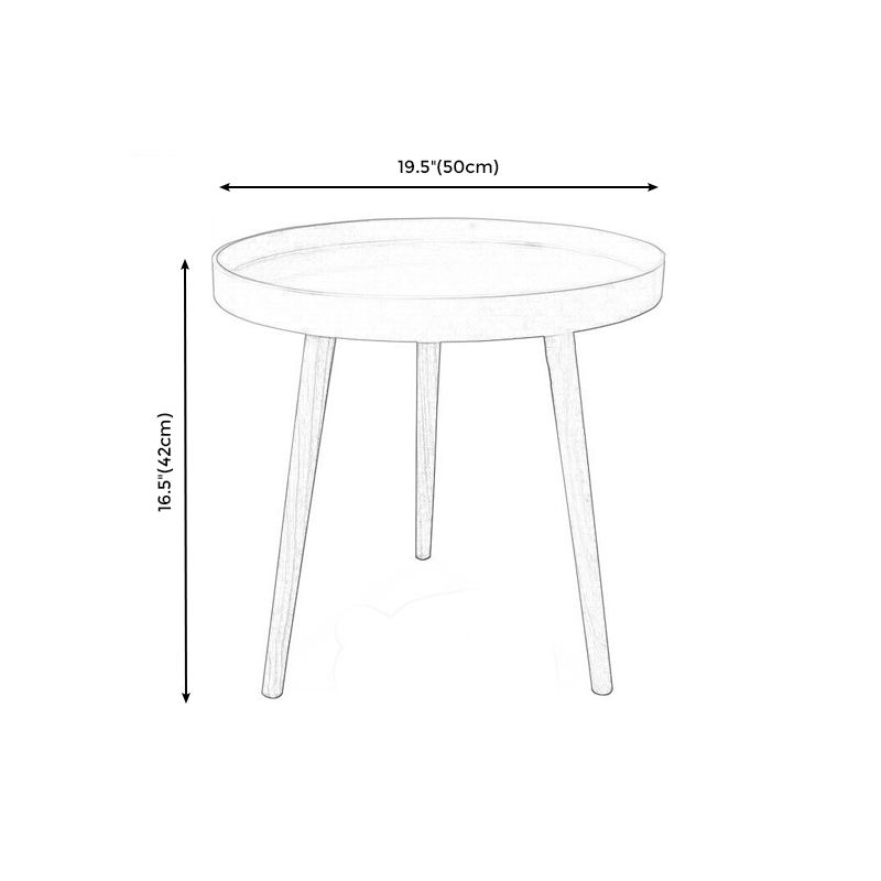 White Round Accent Side Table Solid Wood Abstract Side End Table Clearhalo 'Coffee & Accent Tables' 'End & Side Tables' 'end_side_table' 'end_side_tables' 'furn' 'furn_end_side_tables' 'Furniture' 'furniture_end_side_table' 'Living Room Furniture' 1200x1200_1d9369b5-42b6-45a1-83ca-a41156a2230c
