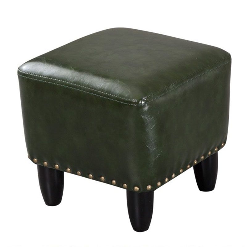 Leather Standard Stool Modern Style Simple Household Square Footstool Clearhalo 'furn' 'furn_ottomans_poufs' 'Furniture' 'Living Room Furniture' 'Ottomans & Poufs' 'ottomans_poufs' 1200x1200_1d937fb1-777f-4f3b-9bfe-554903075639