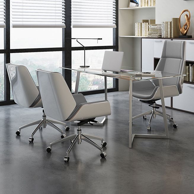 Mid Back Conference Chair Faux Leather Armless Chair for Home Office Clearhalo 'furn' 'furn_office_chair' 'Furniture' 'furniture_office_chair' 'Office Chairs' 'Office Furniture' 'office_chair' 1200x1200_1d951767-3ea0-4dce-b1d7-e67811b9b3d7