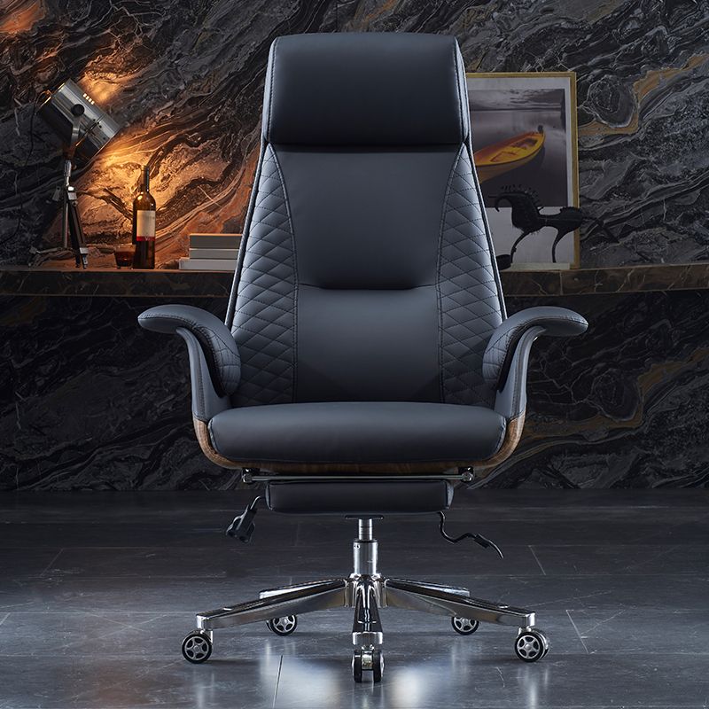 High Back Executive Swivel Office Chair Chrome Metal Frame Modern Ergonomic Task Chair Clearhalo 'furn' 'furn_office_chair' 'Furniture' 'furniture_office_chair' 'Office Chairs' 'Office Furniture' 'office_chair' 1200x1200_1d959c22-1005-4d0f-86a1-a281846c29d3