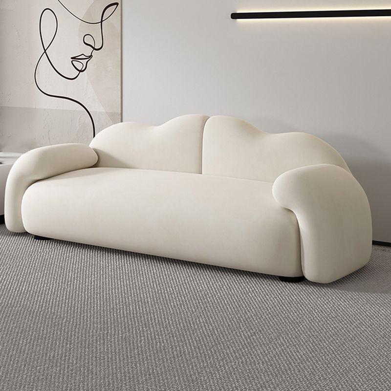 Scandinavische zitplaatsen witte kussens Rolled Arm woonkamer bank