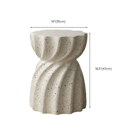 Contemporary Geometric Accent Side Table Marble Gold End Table