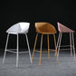 Scandinavian Metal Plastic Counter Stools Low Back Bar Stool with Footrest