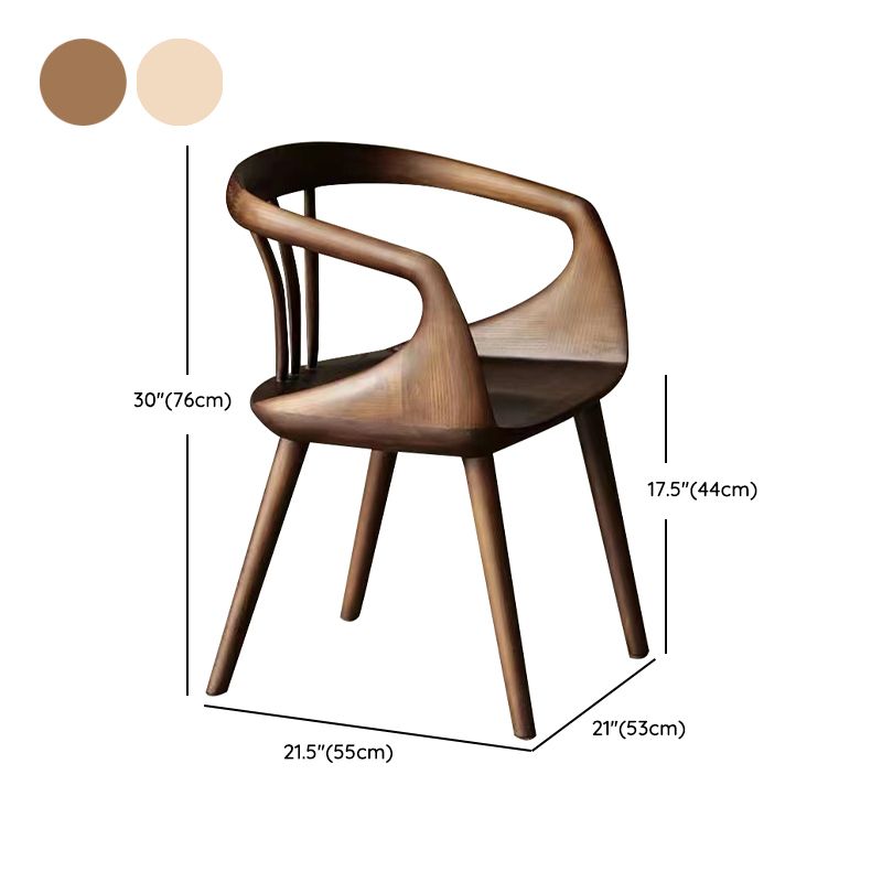 Contemporary Arm Dining Chair Dining Room Solid Wood Dining Chair Clearhalo 'Dining Chairs' 'Dining Tables & Seating' 'dining_chair' 'furn' 'furn_dining_chair' 'Furniture' 'Kitchen & Dining Furniture' 1200x1200_1d982b22-8ccb-44b0-aa36-dddf8279cf1b