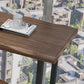 Set tavolo da bar moderno da 1/3 pezzi Tavolo da bancone rettangolare in legno di pino con sgabelli per balcone