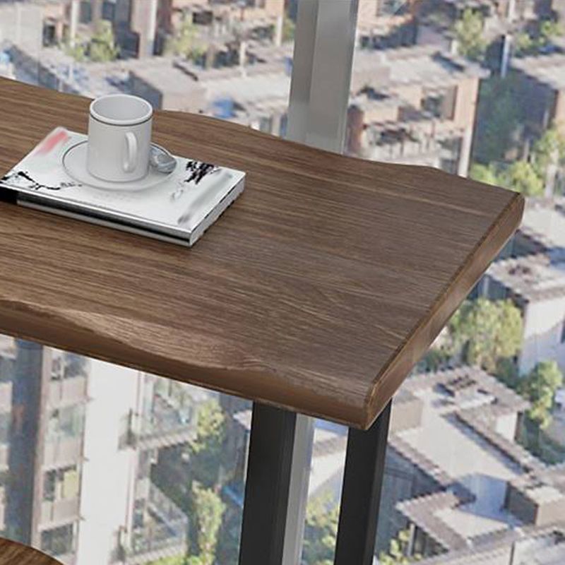 Set tavolo da bar moderno da 1/3 pezzi Tavolo da bancone rettangolare in legno di pino con sgabelli per balcone