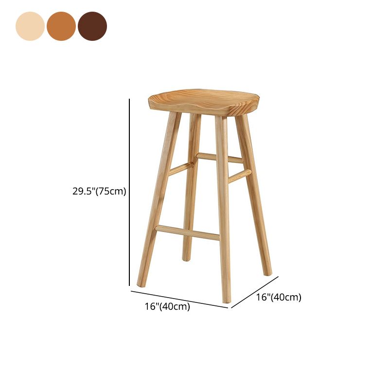 Modern Style Solid Wood Bar Stool with Footrest Living Room Simple Bar Stool 30-inches Clearhalo 'Bar Furniture' 'Bar Stools' 'bar_stools' 'furn' 'furn_bar_stools' 'furniture_bar_stools' 'Kitchen & Dining Furniture' 'kitchen&dining_furn' 'kitchen' 'kitchen_furn' Furniture' 1200x1200_1d996067-5b3c-43b3-929b-a5ca9b1e87a2