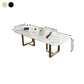 Traditional Luxury Dining Table Rectangle Sintered Stone Sled Dining Table Clearhalo ' dining_table' 'Dining Tables & Seating' 'Dining Tables' 'furn' 'furn_dining_table' 'Furniture' 'furniture_dining_table' 'Kitchen & Dining Furniture' 'kitchen&dining_furn' 'kitchen' 'kitchen_dining_table' 1200x1200_1d99bb72-7f9c-429c-9ee6-668947c162d0
