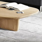 Mesa de centro de madera maciza Mesa de centro o auxiliar abstracta, rectangular