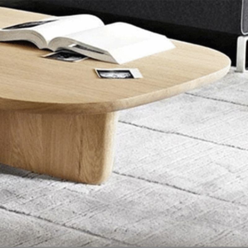 Mesa de centro de madera maciza Mesa de centro o auxiliar abstracta, rectangular