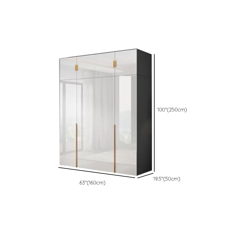 Engineered Wood Armoire Modern White Wardrobe Closet with Garment Rod Clearhalo 'Armoires & Wardrobes' 'armoires_wardrobes' 'Bedroom Furniture' 'furn' 'furn_armoires_wardrobes' 'Furniture' 1200x1200_1d9a1db9-effb-4639-855c-1b96931674ab