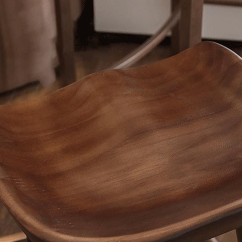 レストラン用の工業用輪郭の座席バックレスソリッドウッドバースツール