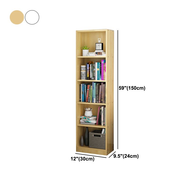 Modern Style Wooden Bookshelf Standard Closed Back Shelf Bookcase Clearhalo 'Bookcases' 'furn' 'furn_bookcases' 'Furniture' 'furniture_bookcases' 'kitchen' 'kitchen_bookcases' 'Living Room Furniture' 'Office Furniture' 1200x1200_1d9c7a06-e57c-46e5-9b4b-0ede5489e2a0
