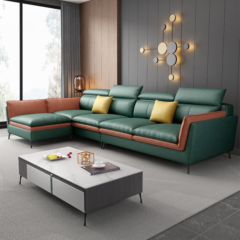 Soggiorno in pelle finta stazionaria nordica.