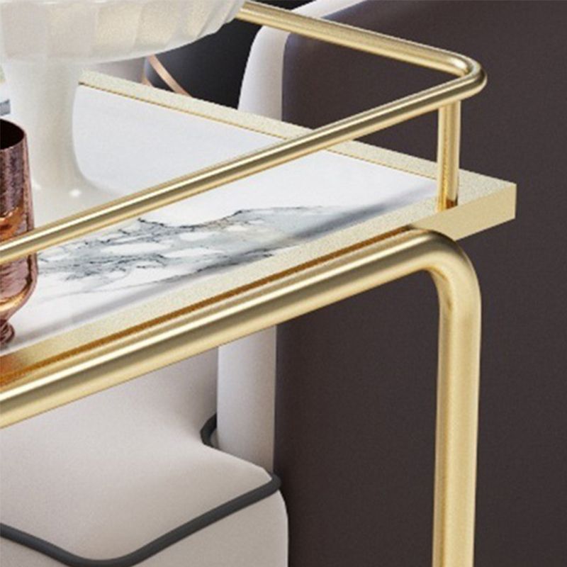 33.86" High Modern Style Prep Table Rolling Metal Prep Table for Home