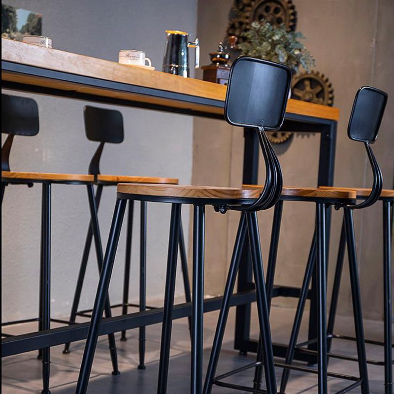 Mesa de barra industrial rectángulo de barra de madera sólida Mesa de pub de altura de barra para café