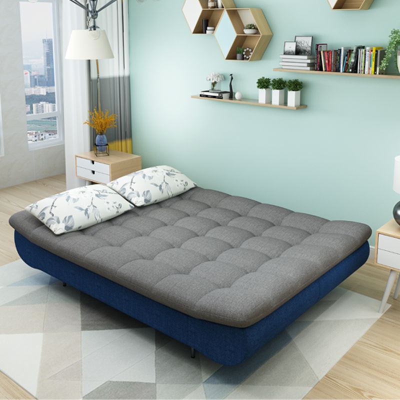 74.80" W √ó 33.46" D √ó 35.43" H Linen Biscuit Back Armless Sofa with Storage Clearhalo 'furn' 'furn_sofas' 'Furniture' 'furniture_sofas' 'kitchen' 'kitchen_sofas' 'Living Room Furniture' 'Sofa' 'sofas' 1200x1200_1d9fc24a-f32e-4252-882d-800ae1b58e40