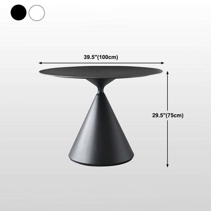 Metal Modern Round Dining Table Sintered Stone Table for Dining Room Clearhalo 'Dining Tables & Seating' 'Dining Tables' 'dining_table' 'furn' 'furn_dining_table' 'Furniture' 'furniture_dining_table' 'Kitchen & Dining Furniture' 'kitchen' 'kitchen_dining_table' 1200x1200_1da0c368-759a-4eb2-8bc3-3adb1d275a97