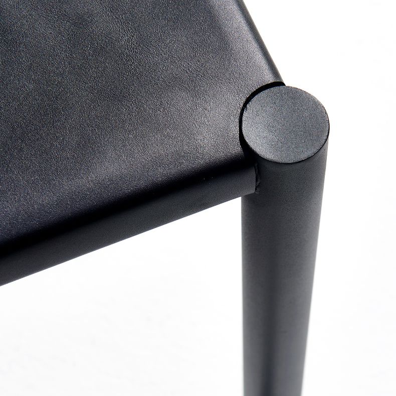 Modern Style Leather Side Chair Open Back Dining Chair for Home