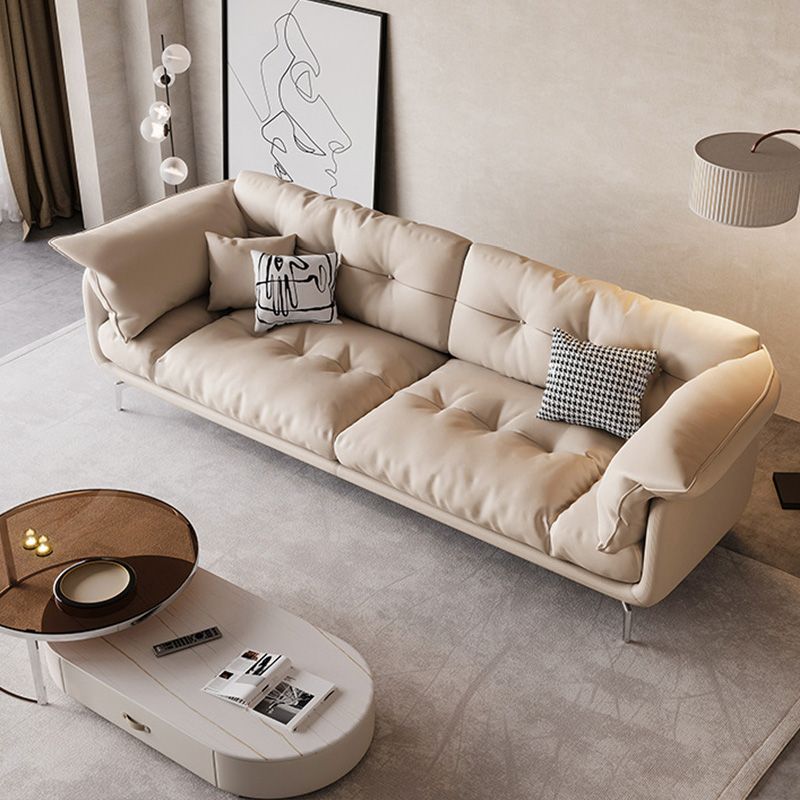 現代的なフェイクレザーリビングルーム用の髪のピン脚ソファソファソファー