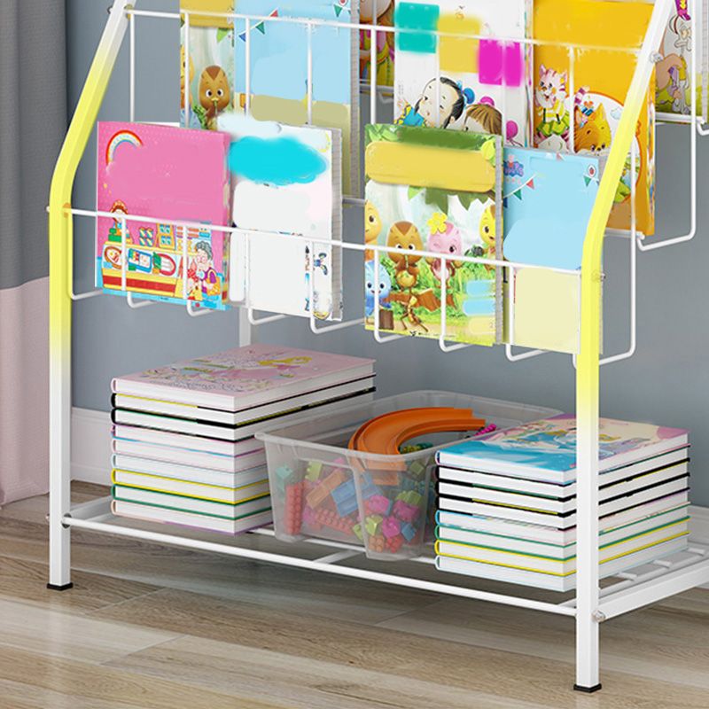 Scandinavian Bookshelf Standard Metal Open Back Bookcase with Shelves Clearhalo 'Bookcases' 'furn' 'furn_bookcases' 'Furniture' 'Office Furniture' 1200x1200_1da1fd69-69d0-437b-81dc-c2d70fbf6dc1