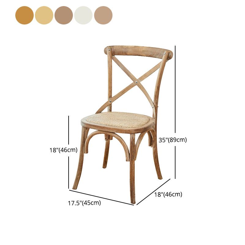 Traditional Wood Kitchen Dining Room Chair Cross Back Side Chair Clearhalo 'Dining Chairs' 'Dining Tables & Seating' 'dining_chair' 'furn' 'furn_dining_chair' 'Furniture' 'furniture_dining_chair' 'Kitchen & Dining Furniture' 1200x1200_1da2e78b-c2d5-4d92-9fa9-aa8f51891168