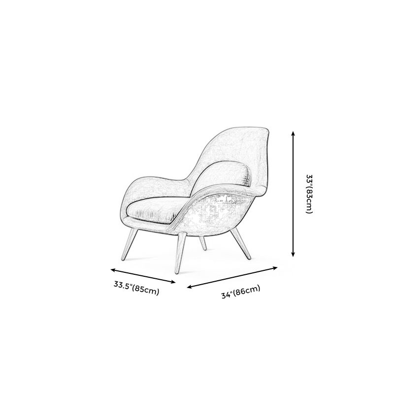 Arms Included Chair 33.4" L x 33.8" W x 32.6" H Solid Wood Frame Chair