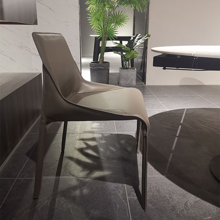 Modern Dining Chairs Armless Chairs for Kitchen with Metal Legs Clearhalo 'Dining Chairs' 'Dining Tables & Seating' 'dining_chair' 'furn' 'furn_dining_chair' 'Furniture' 'furniture_dining_chair' 'Kitchen & Dining Furniture' 1200x1200_1da419bb-1969-4213-8294-149d57907e9d