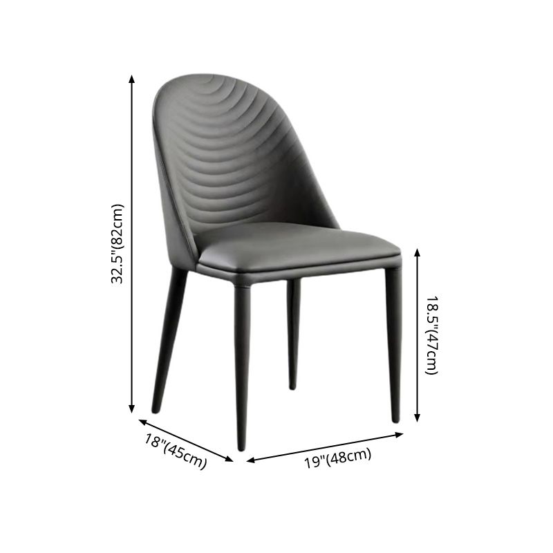 Metal Base Indoor Dining Chair 19'' Wide Parsons Leather Chair for Restaurant Clearhalo ' kitchen&dining_furn' 'Dining Chairs' 'Dining Tables & Seating' 'dining_chair' 'furn' 'furn_dining_chair' 'Furniture' 'furniture_dining_chair' 'Kitchen & Dining Furniture' 'kitchen' 1200x1200_1da466a4-957c-46b3-9b82-59584babc076