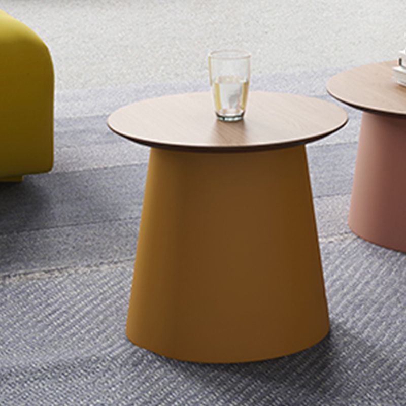Tavolino moderno rotondo acrilico/legno con tavolino da caffè a base di un piede