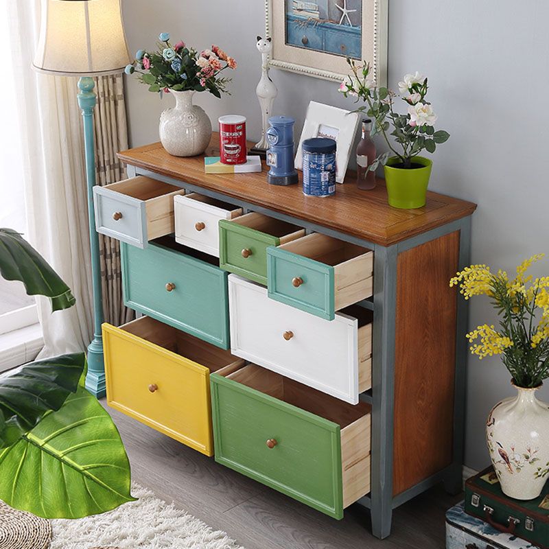 Coastal opbergkist vervaardigd houten dressoir met 3/5/6/8 laden